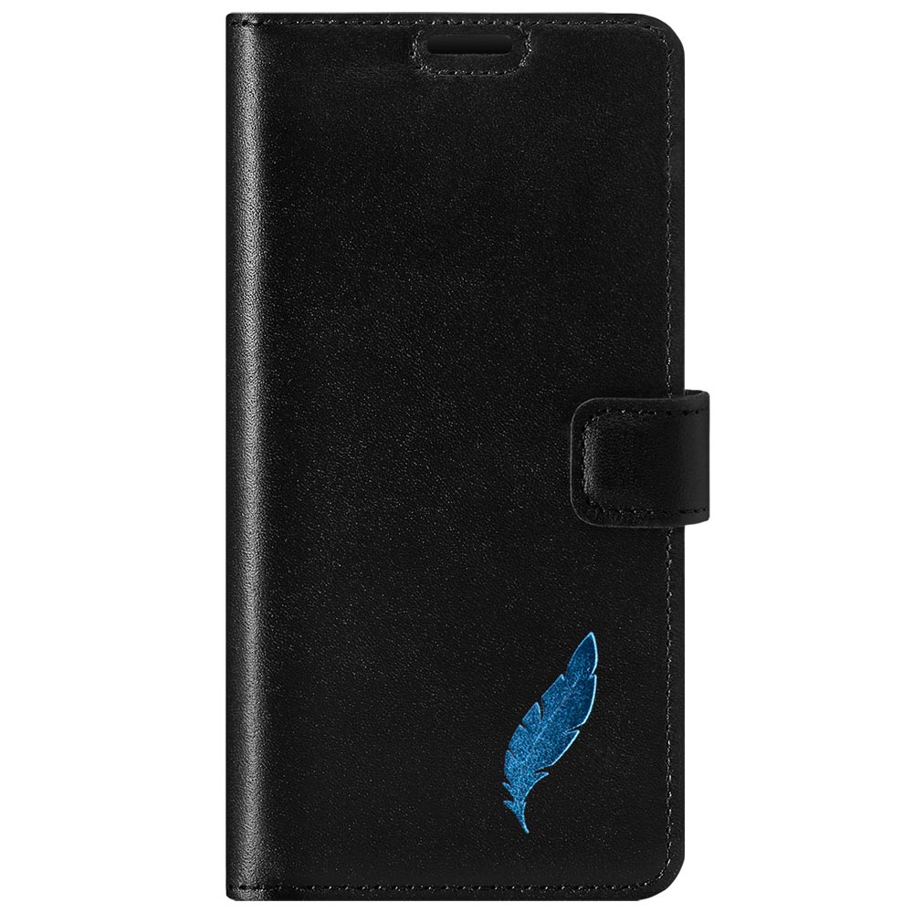 Wallet case - Costa Black - Turquoise Feather